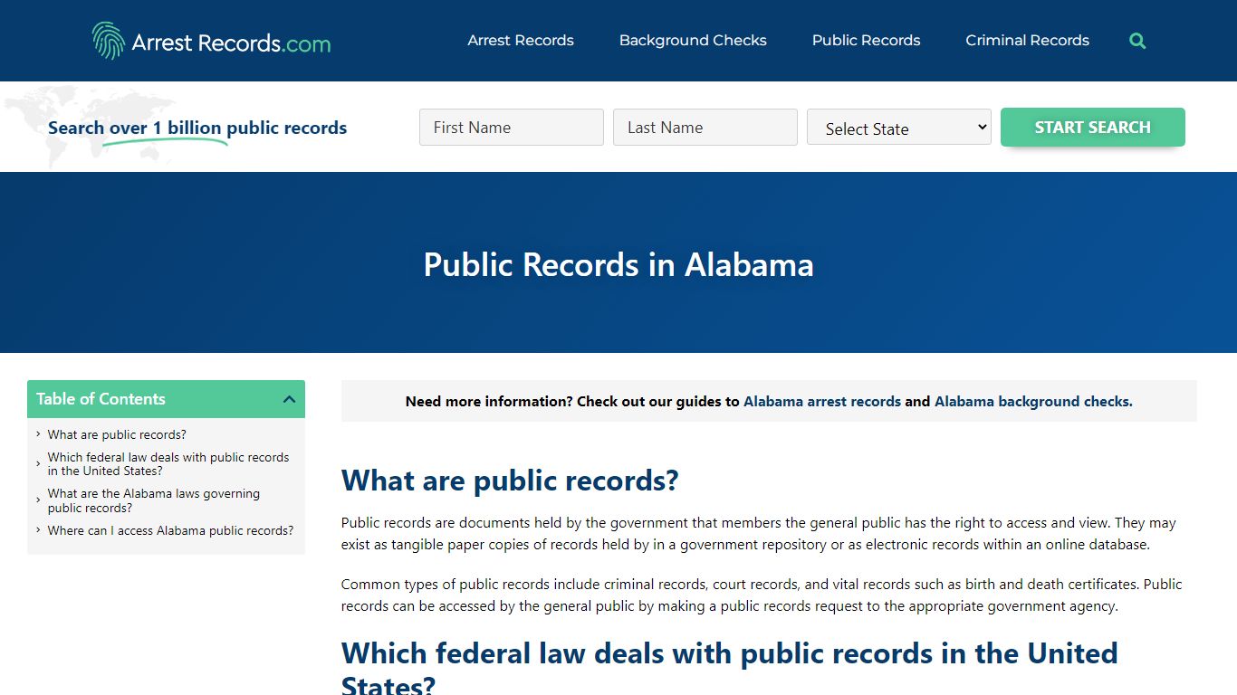 Alabama Public Records - Arrest Records.com